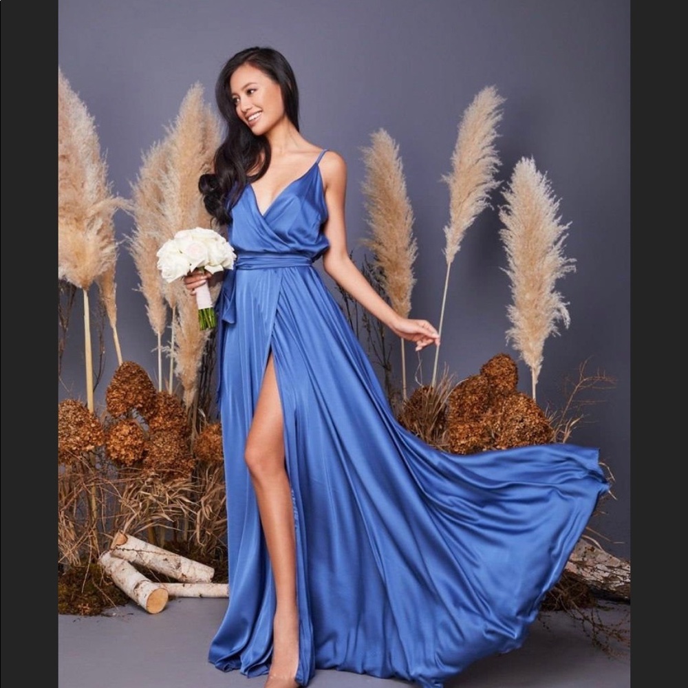 Silk Wrap Dress L